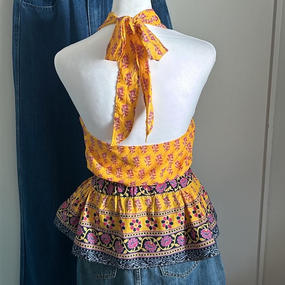 New - J. Crew Halter Peplum Top in Tribal Print - Picture 5 of 6